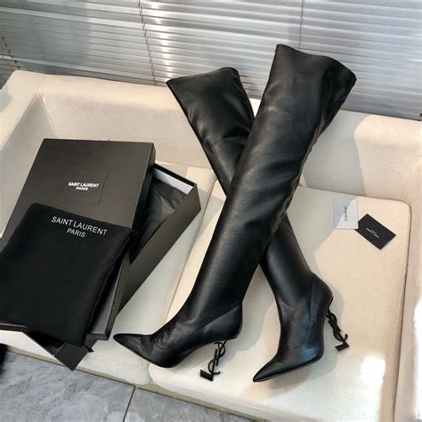 ysl babies boots|YSL thigh high boots.